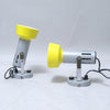 Paire de spots Luminaire Delmas jaune gris années 80 Paire de spots Luminaire Delmas jaune gris années 80