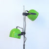 Lampadaire à 2 spots vert Brilliantleuchten Années 70 Lampadaire à 2 spots vert Brilliantleuchten Années 70