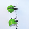 Lampadaire à 2 spots vert Brilliantleuchten Années 70 Lampadaire à 2 spots vert Brilliantleuchten Années 70
