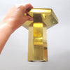 Applique hexagonale dorée Années 70/80 Applique hexagonale dorée Années 70/80