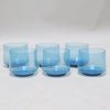 Service de 6 verres bleutés annees 70 Service de 6 verres bleutés annees 70