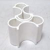 Quatre vases combinables blanc Perdomello Années 70 Quatre vases combinables blanc Perdomello Années 70