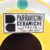 Vase en ceramique jaune Arch. Saporito Parravicini Années 70 Vase en ceramique jaune Arch. Saporito Parravicini Années 70