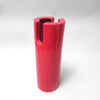 Grand vase rouleau en ceramique rouge 1980 Grand vase rouleau en ceramique rouge 1980