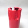 Grand vase rouleau en ceramique rouge 1980 Grand vase rouleau en ceramique rouge 1980