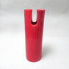 Grand vase rouleau en ceramique rouge 1980 Grand vase rouleau en ceramique rouge 1980