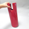 Grand vase rouleau en ceramique rouge 1980 Grand vase rouleau en ceramique rouge 1980
