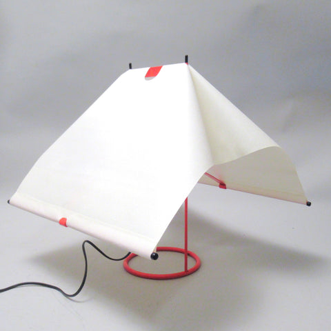 Lampe Falene rouge Piero de Martini Arteluce Années 80