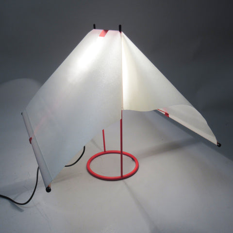 Lampe Falene rouge Piero de Martini Arteluce Années 80