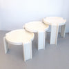 Set de Trois tables gignogne Giotto Stoppino Kartell Années 70 Set de Trois tables gignogne Giotto Stoppino Kartell Années 70
