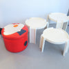 Set de Trois tables gignogne Giotto Stoppino Kartell Années 70 Set de Trois tables gignogne Giotto Stoppino Kartell Années 70