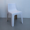 Chaise en fibre de verre blanche années 70 Chaise en fibre de verre blanche années 70