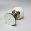 Petite lampe boule sur pied tulipe bleu Années 60 Petite lampe boule sur pied tulipe bleu Années 60