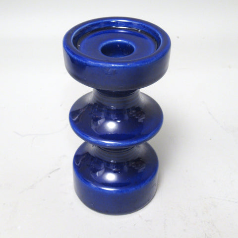 Bougeoir en céramique bleu Cari Zalloni Steuler Années 60