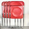 Quatre chaises Plia rouges Piretti Anonima Castelli Quatre chaises Plia rouges Piretti Anonima Castelli
