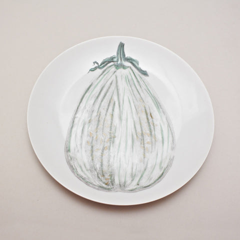 Assiette aubergine Fornasetti
