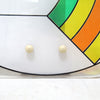 Grande applique italienne en plexiglas arc en ciel 1970/80 Grande applique italienne en plexiglas arc en ciel 1970/80