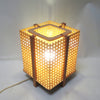 Lampe en cannage et bois Années 70/80 Lampe en cannage et bois Années 70/80