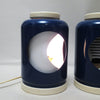 Paire de lampes italiennes bleues 1970 Paire de lampes italiennes bleues 1970