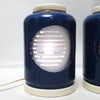 Paire de lampes italiennes bleues 1970 Paire de lampes italiennes bleues 1970