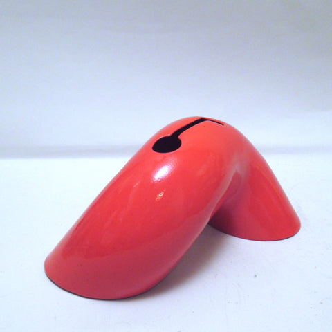 Vase serpent en ceramique rouge Parravicini 1970
