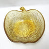 Saladier Pomme en verre jaune Années 70 Saladier Pomme en verre jaune Années 70
