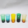 Service de 5 verres colorés annees 70 Service de 5 verres colorés annees 70
