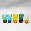 Service de 5 verres colorés annees 70 Service de 5 verres colorés annees 70
