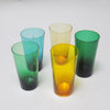 Service de 5 verres colorés annees 70 Service de 5 verres colorés annees 70