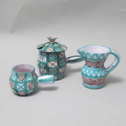 Trois pots en poterie Robert Picault Vallauris