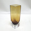 Vase carré Sommerso ambré Années 70 Vase carré Sommerso ambré Années 70