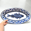 Grand plat au poisson Allix Vallauris Années 50 Grand plat au poisson Allix Vallauris Années 50