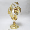 Lampe fleur dorée Hollywood Regency Années 70 Lampe fleur dorée Hollywood Regency Années 70