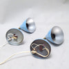 Paire de petites lampes de bureau bleues Années 60 Paire de petites lampes de bureau bleues Années 60