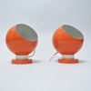 Paire d'appliques boule orange Reggiani Années 60 Paire d'appliques boule orange Reggiani Années 60