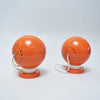 Paire d'appliques boule orange Reggiani Années 60 Paire d'appliques boule orange Reggiani Années 60