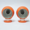 Paire d'appliques boule orange Reggiani Années 60 Paire d'appliques boule orange Reggiani Années 60