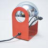 Petite lampe boule rouge et chrome Années 70 Petite lampe boule rouge et chrome Années 70