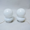 Paire de lampes opalines Années 60 Paire de lampes opalines Années 60