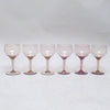 Service de 6 verres à vin en verre fumé rose Service de 6 verres à vin en verre fumé rose