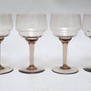 Service de 6 verres à vin en verre fumé rose Service de 6 verres à vin en verre fumé rose