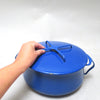 Cocotte couverte émaillée bleue Jens Quistgaard Dansk Cocotte couverte émaillée bleue Jens Quistgaard Dansk