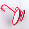 Grande applique Lunette miroir rouge Lisolachenoncè Annees 80 Grande applique Lunette miroir rouge Lisolachenoncè Annees 80