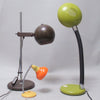 Petite lampe de bureau vintage jaune et orange Années 70 Petite lampe de bureau vintage jaune et orange Années 70