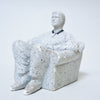 Sculpture presse-papier Homme assis Années 80 Sculpture presse-papier Homme assis Années 80