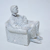 Sculpture presse-papier Homme assis Années 80 Sculpture presse-papier Homme assis Années 80