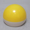 Petit miroir boule en plastique blanc et jaune années 70 Petit miroir boule en plastique blanc et jaune années 70