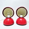 Paire de lampes Eclisse rouges Magistretti Artemide Paire de lampes Eclisse rouges Magistretti Artemide