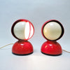 Paire de lampes Eclisse rouges Magistretti Artemide Paire de lampes Eclisse rouges Magistretti Artemide