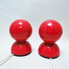 Paire de lampes Eclisse rouges Magistretti Artemide Paire de lampes Eclisse rouges Magistretti Artemide